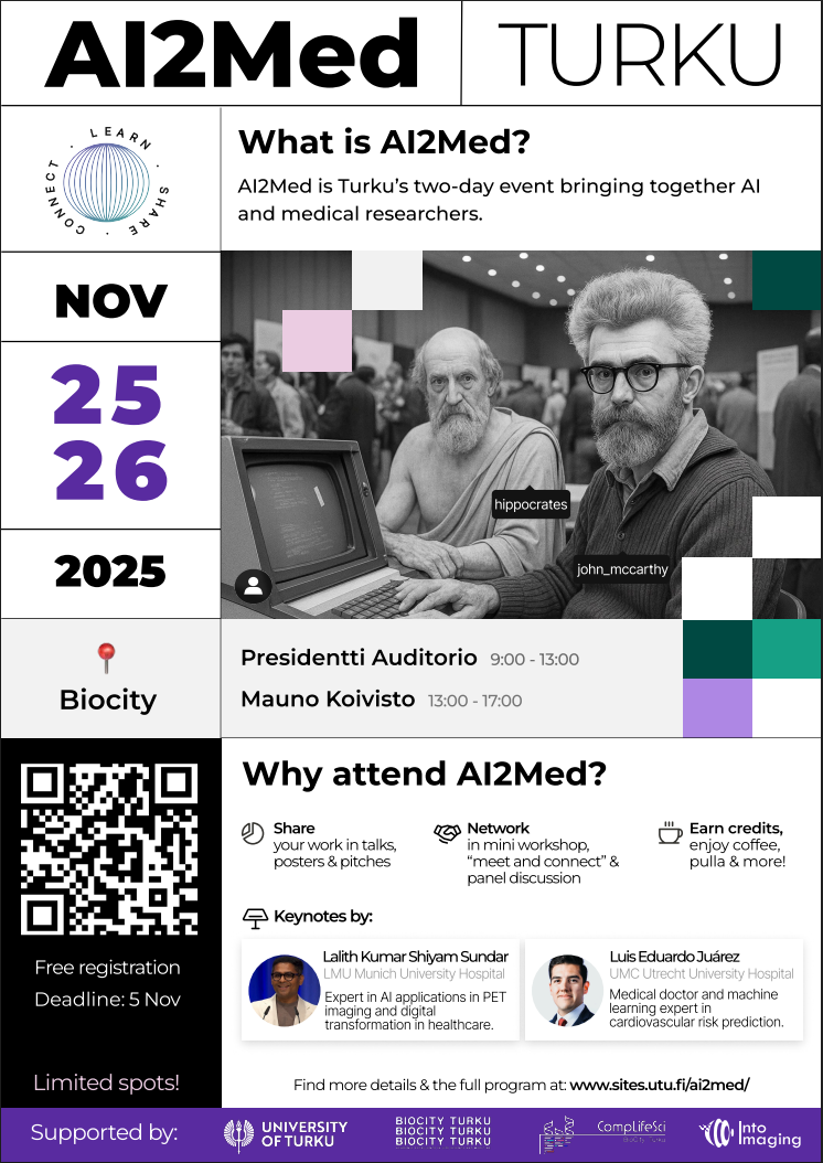Join Ai2Med Turku 25th and 26th of November